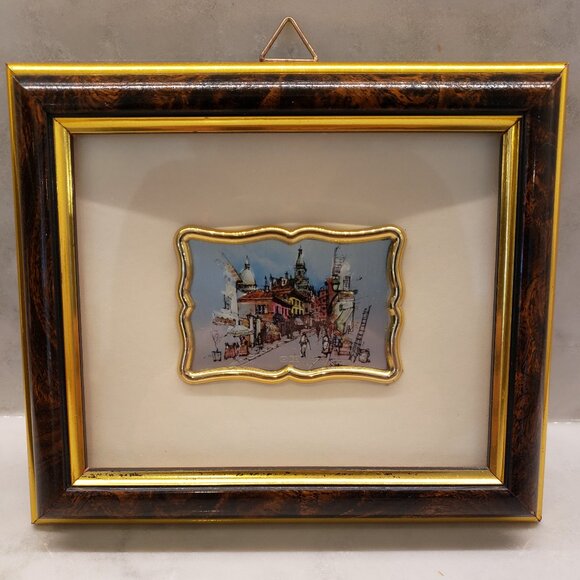 Vintage Art Decor CV Italy, Italy Streets, Made in Italy, Signed - Picture 1 of 8